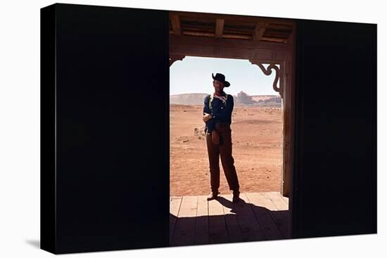 La Prisonniere du Desert THE SEARCHERS by JohnFord with John Wayne, 1956 (photo)-null-Stretched Canvas