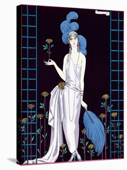 La Roseraie', Fashion Design for an Evening Dress by the House of Worth-Georges Barbier-Premier Image Canvas