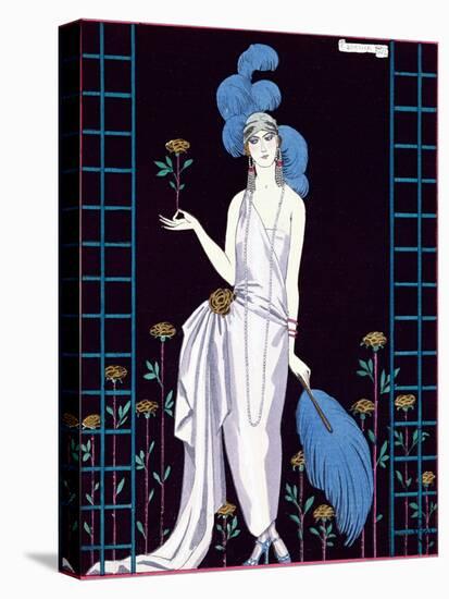 La Roseraie', Fashion Design for an Evening Dress by the House of Worth-Georges Barbier-Premier Image Canvas