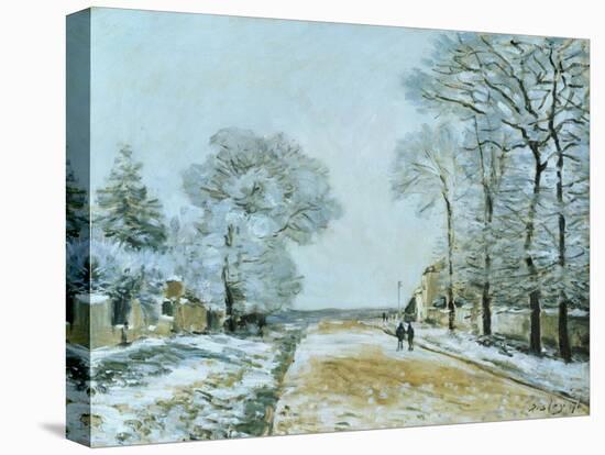 La Route, Effet de Neige, 1876-Alfred Sisley-Premier Image Canvas