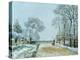 La Route, Effet de Neige, 1876-Alfred Sisley-Premier Image Canvas