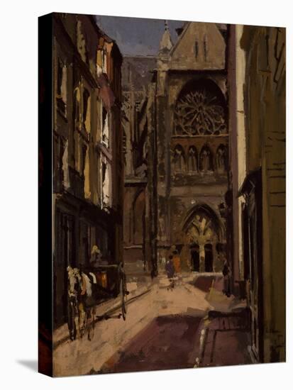 La Rue Pecquet, Dieppe, 1900 (Oil on Canvas)-Walter Richard Sickert-Premier Image Canvas