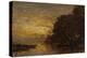 La Seine à Billancourt, coucher de soleil-Félix Ziem-Premier Image Canvas