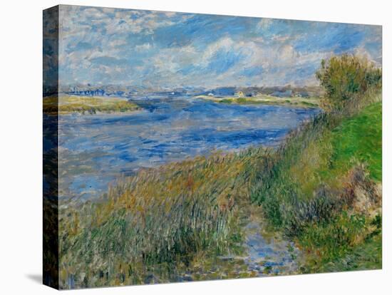La Seine a Champrosay-banks of the Seine river at Champrosay, 1876 Canvas, 55 x 66 cm R. F.2737.-Pierre-Auguste Renoir-Premier Image Canvas