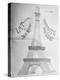 "La Tour Eiffel construite en 300 vers"-null-Premier Image Canvas