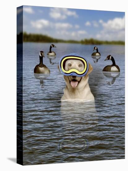 Lab And Geese-J Hovenstine Studios-Premier Image Canvas