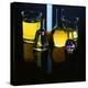 Laboratory Flasks and Beakers Filled with Liquid-James L. Amos-Premier Image Canvas