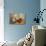 Labrador (8 Week Old Pup) with Broom and Pumpkins-null-Premier Image Canvas displayed on a wall