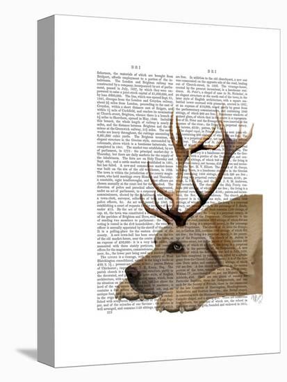 Labrador with Antlers-Fab Funky-Stretched Canvas