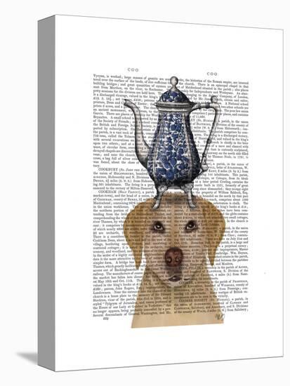 Labrador with Teapot-Fab Funky-Stretched Canvas