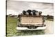 Labradors in a Vintage Truck-claire norman-Premier Image Canvas