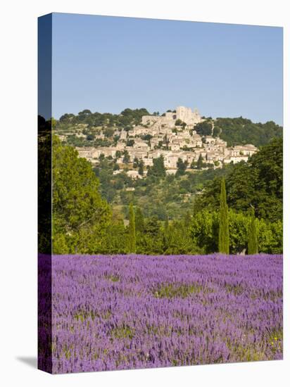 Lacoste and Lavender Fields, Luberon, Vaucluse Provence, France-Doug Pearson-Premier Image Canvas