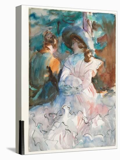 Ladies in the Shade: Abriès, 1912 (W/C & Pencil on Paper)-John Singer Sargent-Premier Image Canvas