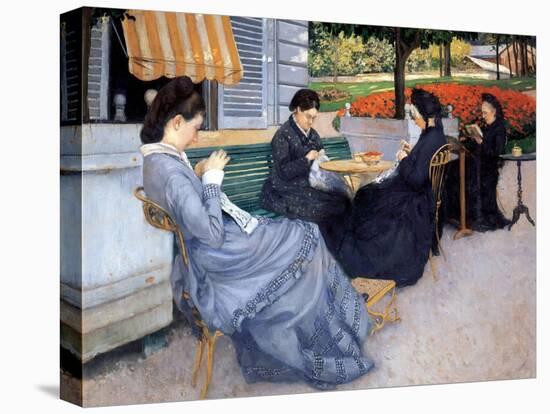 Ladies Sewing, 1848-Gustave Caillebotte-Stretched Canvas
