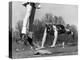 Ladies Softball Player Diving for Third Base, Atlanta, Georgia, 1955-null-Stretched Canvas