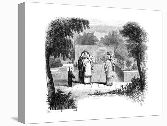 Ladies Walking, Garden Scene of One of the Wealthier Classes, 1847-Armstrong-Premier Image Canvas