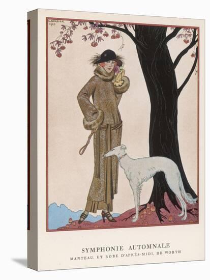 Lady and Saluki 1922-Georges Barbier-Premier Image Canvas