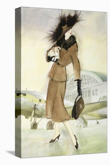 Lady at Airport-Graham Reynold-Stretched Canvas