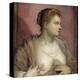 Lady Baring Her Breast-Domenico Tintoretto-Premier Image Canvas