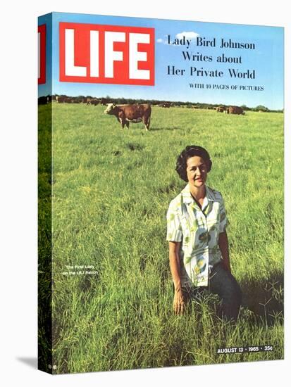 Lady Bird Johnson, August 13, 1965-Stan Wayman-Premier Image Canvas