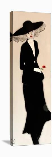 Lady in Black with Hat and Rose, 2016-Susan Adams-Premier Image Canvas