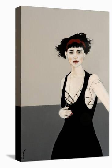 Lady in Black with Red Headband, 2016-Susan Adams-Premier Image Canvas