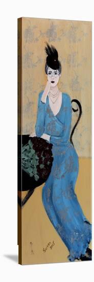 Lady in Blue Seated, 2015-Susan Adams-Premier Image Canvas