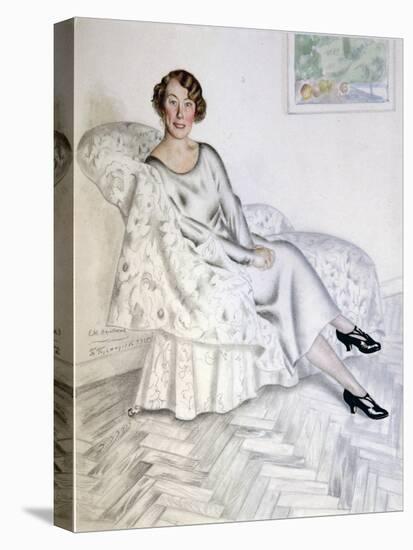 Lady in Interior, 1925-Boris Michaylovich Kustodiev-Premier Image Canvas