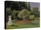 Lady in the Garden, 1867-Claude Monet-Premier Image Canvas