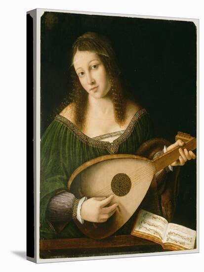 Lady Playing a Lute, c.1530-Bartolomeo Veneto-Premier Image Canvas