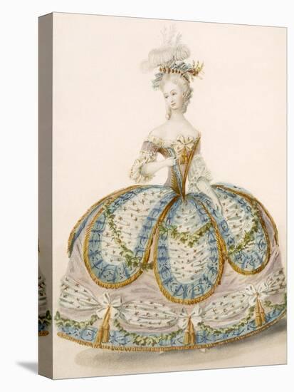 Lady Wearing Dress for a Royal Occasion, Design Attr. to Anvorious, Pub. April 1796-French-Premier Image Canvas