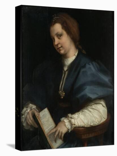 Lady with a Book of Petrarch's Rhyme, 1528-Andrea del Sarto-Premier Image Canvas