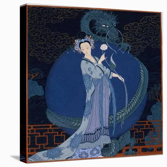 Lady With a Dragon-Georges Barbier-Premier Image Canvas