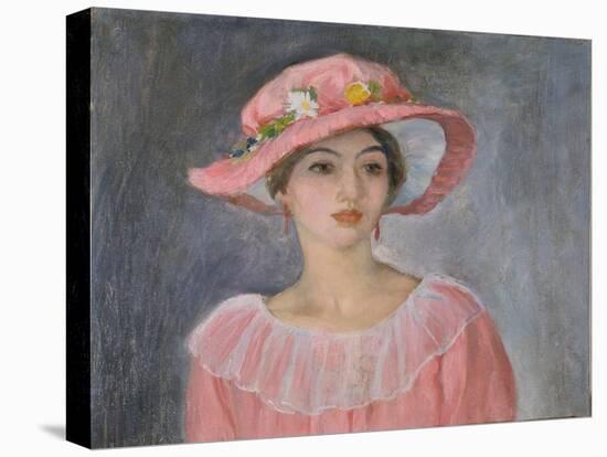 Lady with a Pink Hat-Henri Lebasque-Premier Image Canvas