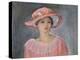 Lady with a Pink Hat-Henri Lebasque-Premier Image Canvas