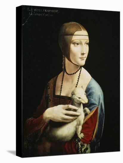 Lady with an Ermine (Portrait of Celilia Gallerani), C. 1490-Leonardo da Vinci-Premier Image Canvas