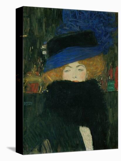 Lady with hat and feather boa. Oil on canvas (1909) 69 x 75 cm.-Gustav Klimt-Premier Image Canvas