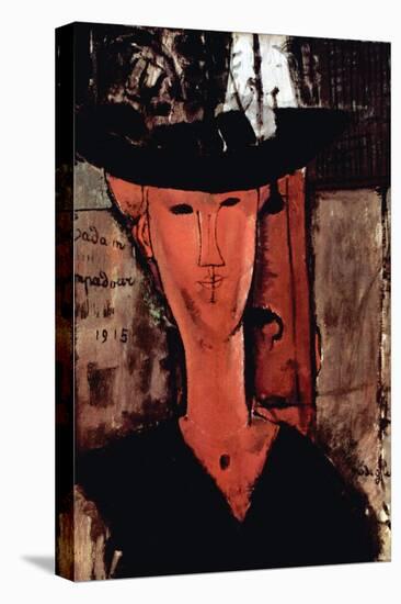 Lady with Hat-Amedeo Modigliani-Stretched Canvas