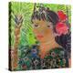 Lady with Hibiscus-Hilary Simon-Premier Image Canvas