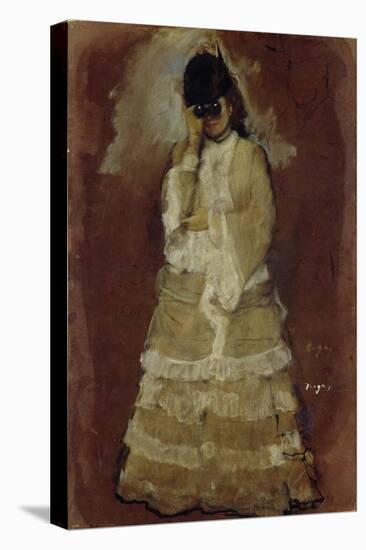 Lady with Opera Glasses, 1879-80-Edgar Degas-Premier Image Canvas