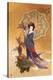 Lady with Plum Flowers-null-Stretched Canvas