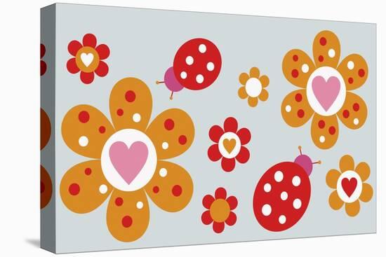 Ladybird Flowers-Carla Martell-Premier Image Canvas