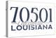 Lafayette, Louisiana - 70501 Zip Code(Blue)-Lantern Press-Stretched Canvas