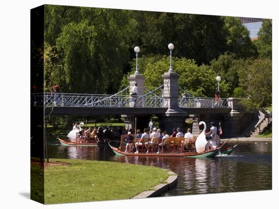 Lagoon Bridge and Swan Boat in the Public Garden, Boston, Massachusetts, United States of America-Amanda Hall-Premier Image Canvas