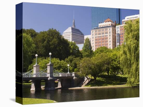 Lagoon Bridge in the Public Garden, Boston, Massachusetts, New England, USA-Amanda Hall-Premier Image Canvas