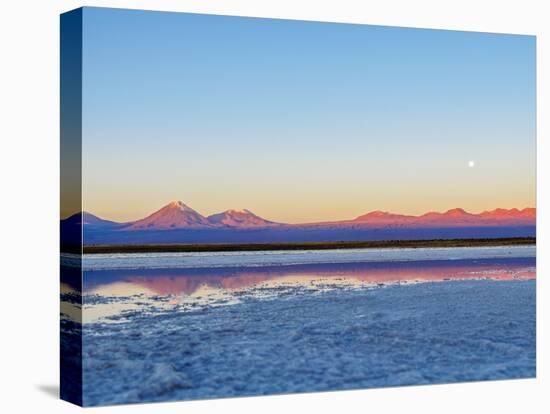 Laguna Baltinache at sunset, Salar de Atacama, Antofagasta Region, Chile, South America-Karol Kozlowski-Premier Image Canvas