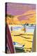 Laguna Beach, California - Surfers at Sunset-Lantern Press-Stretched Canvas