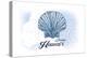 Lahaina, Hawaii - Scallop Shell - Blue - Coastal Icon-Lantern Press-Stretched Canvas