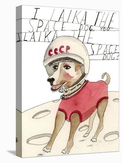 Laika, The Space Dog-Stacy Milrany-Stretched Canvas