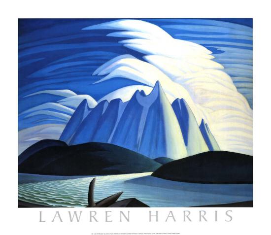 Lake and Mountains-Lawren S. Harris-Stretched Canvas